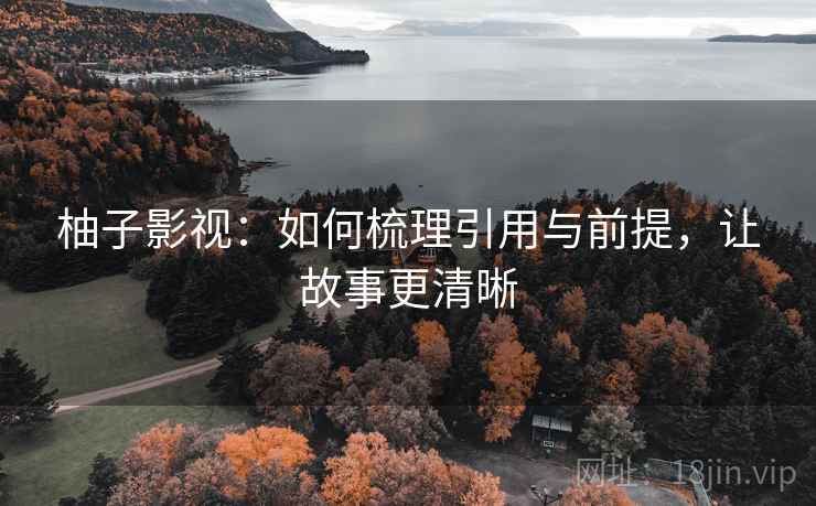 柚子影视：如何梳理引用与前提，让故事更清晰