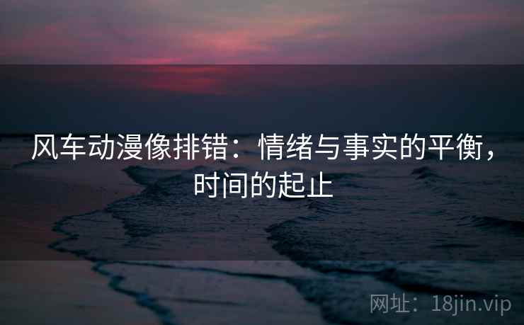 风车动漫像排错：情绪与事实的平衡，时间的起止